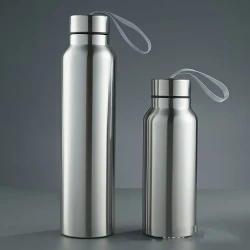 Stainless Steel Insulated Water Bottle - Large Capacity, Shatterproof with Carry Strap & Wide Mouth