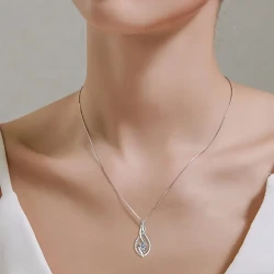 Sterling Silver Moissanite Necklace Women Necklace Fashion Luxury