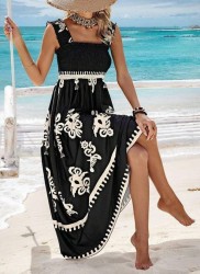 Cool Print Sleeveless Maxi Dress