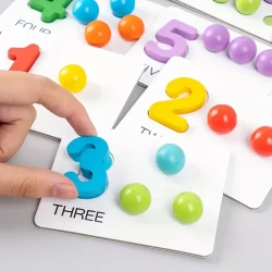 Colorful Number Bead Matching Game - Cognitive Skills Enhancement