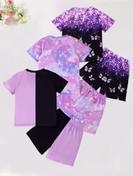 6-Piece Set of Vibrant Butterfly-Themed clothes