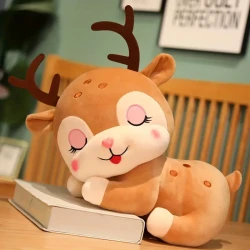 Cute Christmas Deer Plush Toy Blush Animals Stuffed