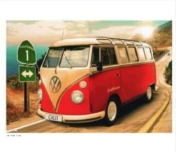 Retro metal wall hanging sign VW Kombi van