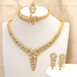 Elegant Arabian Style Gold-Plated Jewelry Set