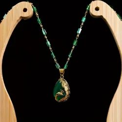 Elegant Peacock Pendant Necklace