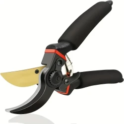 8.5" Professional Titanium Bypass Pruning Shears (T13) - Super Sharp Premium Garden Shears