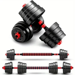 Adjustable Dumbbells Sets - 20/30/40/60/80lbs Free Weights Set of 2, Convertible to Barbell, Lightweight for Home Gym