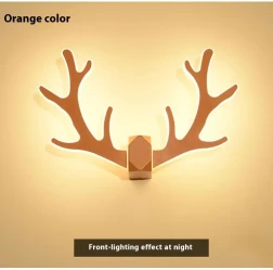 Nordic Antlers Wall Lamp Simple Modern Bedroom