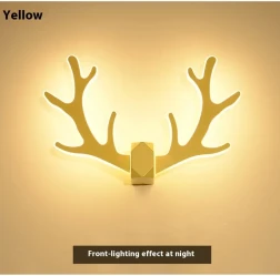 Nordic Antlers Wall Lamp Simple Modern Bedroom