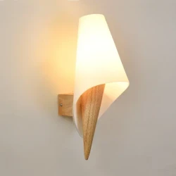 Modern creative household solid wood lamp