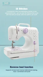 Portable 12-Stitch Sewing Machine