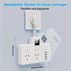 6-in-1 Multiple Socket With Switch,