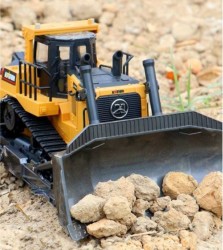 RC Bulldozer, Remote Control Bulldozer, 1:16, 2.4G, 9CH, Alloy