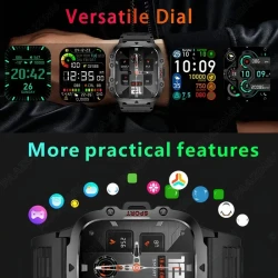 New Rugged Smart Watch Men Wireless Call IP68 Sport Fitness AI Voice Outdoor Smartwatch For Mobile Phones 4.7 16K+ sold Provided by PAAZOMU Smartwatch (23K+ sold) #19 Best Sellerin Smartwatch & Accessories