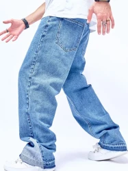 Men's Hip-Hop Style Wide-Leg Jeans - 2024 High Street Fashion