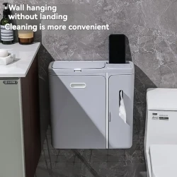 Multi-Function Wall-Mounted Trash Can - Kitchen and Bathroom Waste Bin