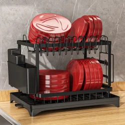 2-Tier Dish Rack with Rapid Dry Technology