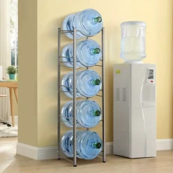 5-Tier 5 Gallon Water Bottle Storage Rack - Detachable Heavy Duty Water Jug Shelf