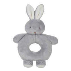 Grady Bunny Ring Rattle Grey