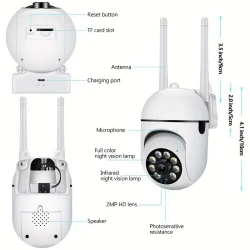 Outdoor Wireless IP Surveillance Camera - 1080P WiFi Security Monitor