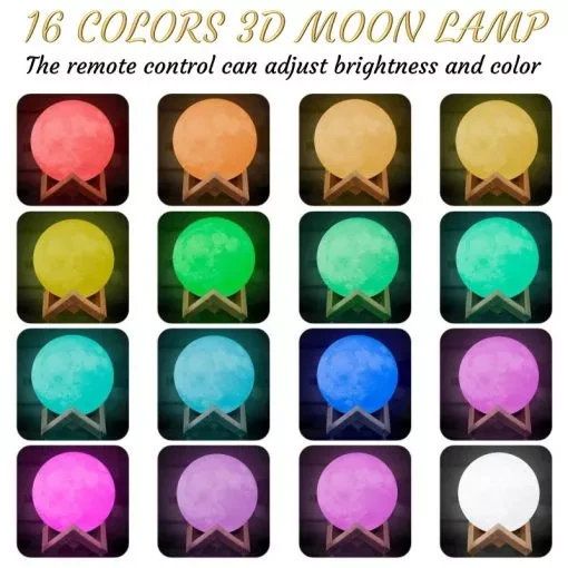 Galaxy moon lamp