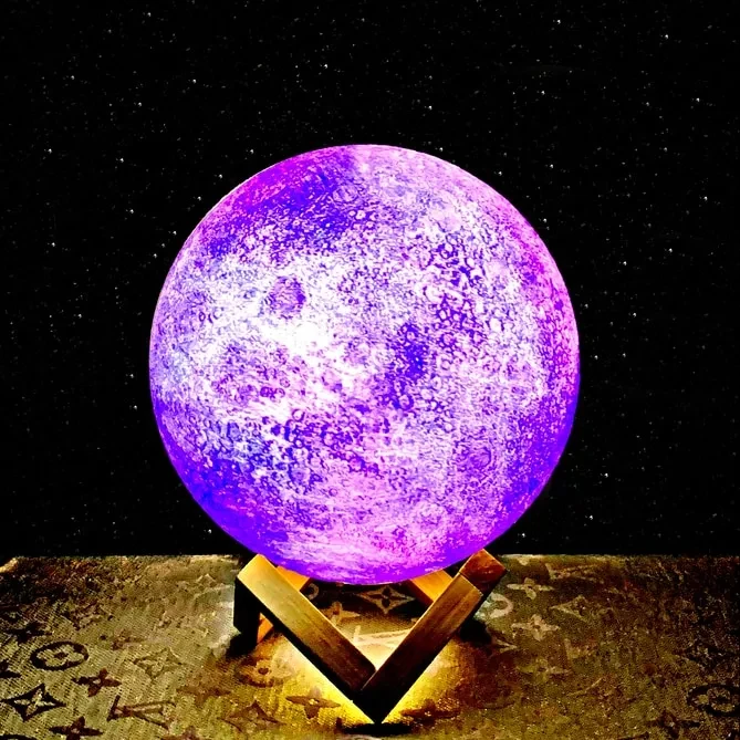 Galaxy moon lamp