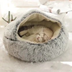 Pet Winter Bed Round Plush Warm