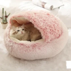 Pet Winter Bed Round Plush Warm