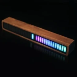 Solid Wood Bluetooth RGB Music Rhythm Light