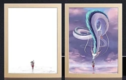 Spirited Away Dragon & Chihiro Light Frame