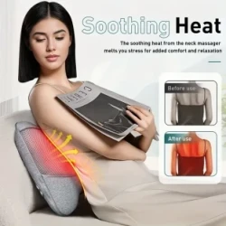 Ergonomic Shiatsu Massage Pillow with Deep Kneading and Heat