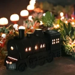 Whimsical Train-Shaped Aromatherapy Essential Oil Diffuser with Dual Spray Modes and Night Light