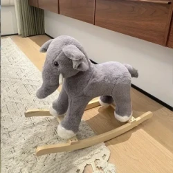 Elephant-Themed Wooden Rocking Horse - Choose Your Style, Perfect for Riding & Sitting, Ideal Birthday Gift for Youngsters and Youngsters