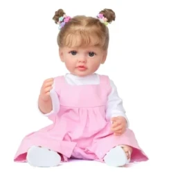 Adorable 55CM/21.7in Soft Silicone Vinyl Baby Doll Toy - Perfect Gift for Kids, Flexible 3D Skin & Visible Layers Painting!, Halloween/Thanksgiving Day/Christmas gift