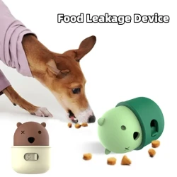 Dog Interactive Training Toy Ball - Natural Rubber Chew and Food Feeder