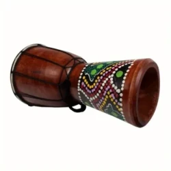 Lixada 15.24cm Hand-Carved African Djembe Drum - Solid-Wood Goat-Skin Traditional Instrument