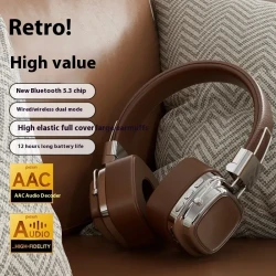 Retro Wireless Bluetooth 5.3 Head-mounted Headset