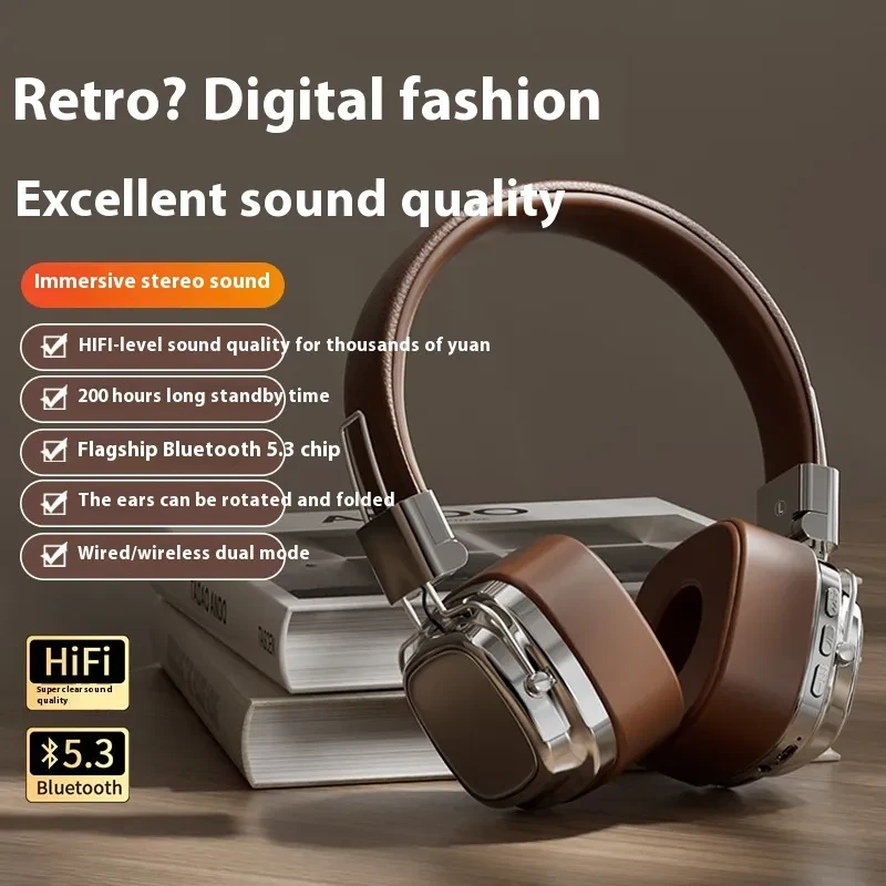 Retro Wireless Bluetooth 5.3 Head-mounted Headset