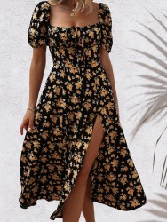 Vacation Casual Printed Chiffon Women's Dress