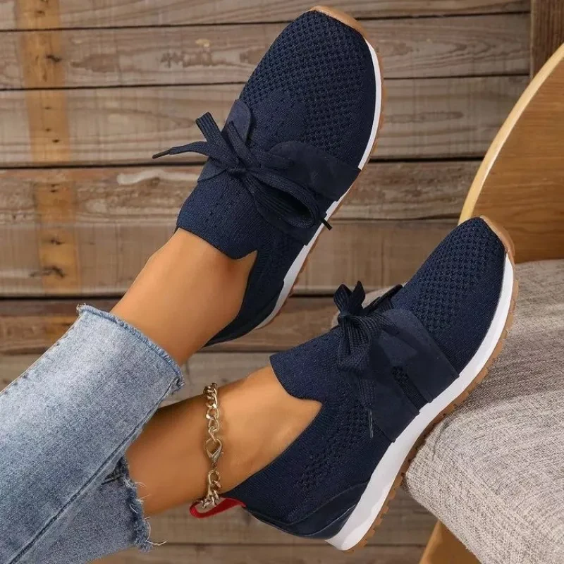 Women's Casual Mesh Lace-Up Flats