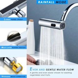 Universal Rotating Waterfall Kitchen Faucet Bubbler