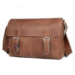 Vintage Leather Crossbody Bag For Men