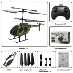 Professional Remote Control Helicopter - 6 Channels with USB Charging