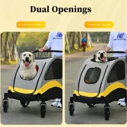 4 Wheels Pet Travel Stroller - Foldable Dog & Cat Pushchair