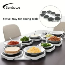 SENBOWE Easy-Swivel Dining Table Tray - Portable