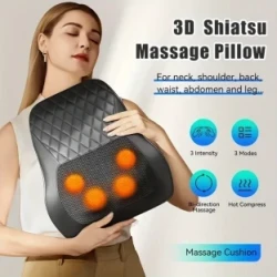 3D Shiatsu Neck & Back Massager Pillow With Heat