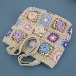 Creative Hand Weaving Stereo Flower Shoulder Bag