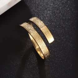 Stainless Steel Fashion Ayatur Kurxi Strip Titanium Steel Ring