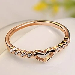 Fashion Hollowed Heart Shape Ring For Women