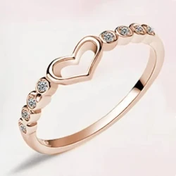 Fashion Hollowed Heart Shape Ring For Women